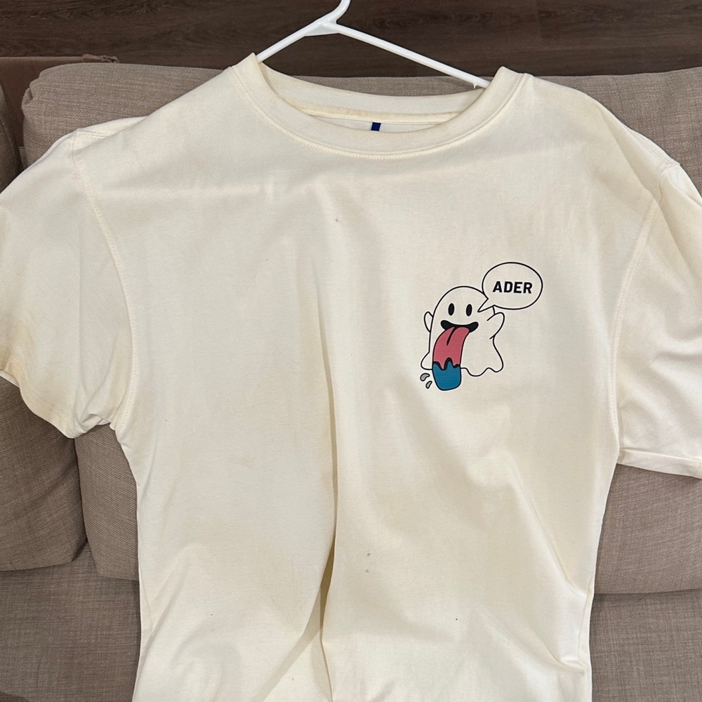 ADER Cream Short Sleeve Graphic Tee